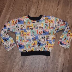 Rare Vintage 80s Kandy Kiss Printed Comic Mouse Sweatshirt Top